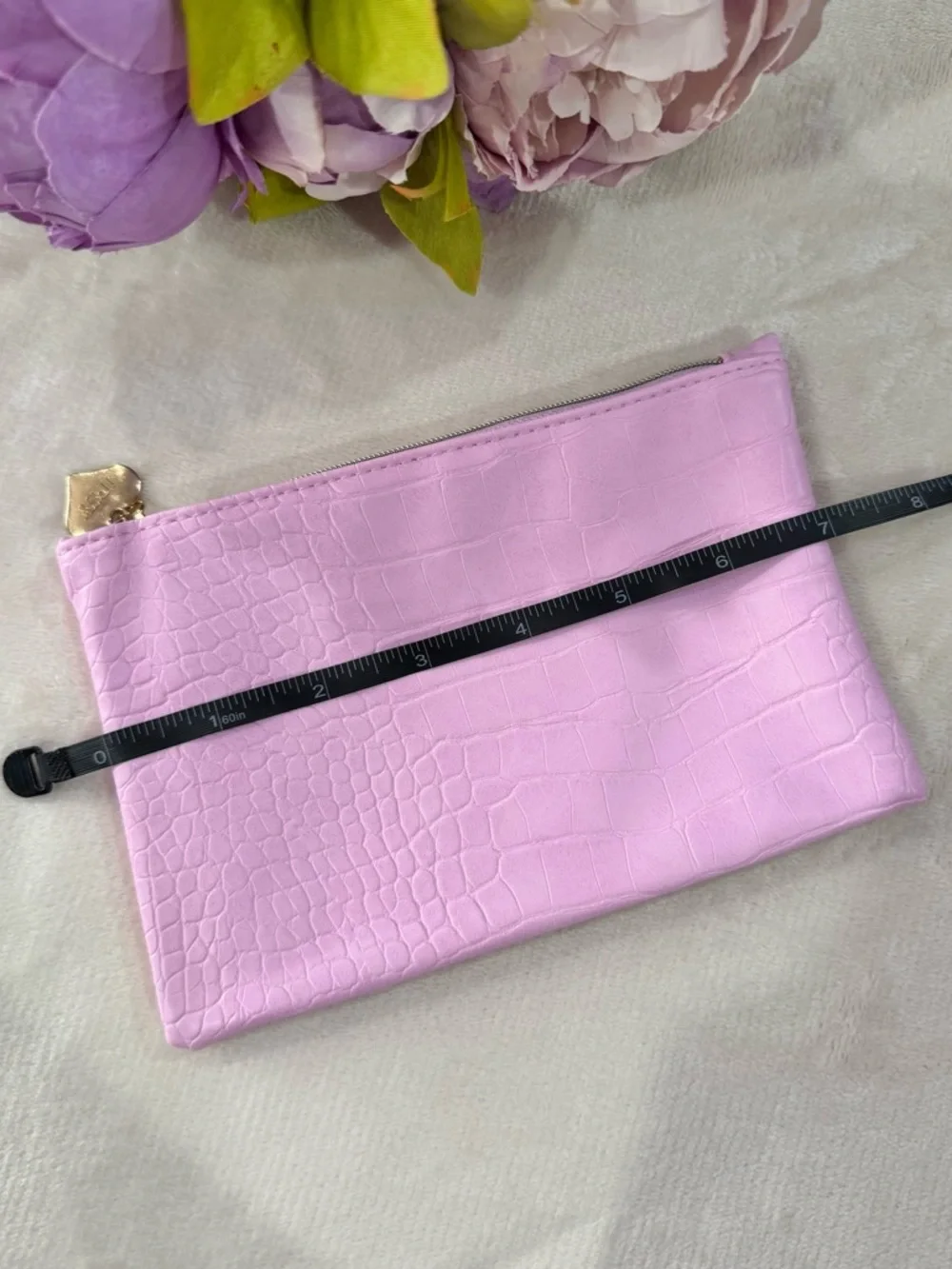 3 for $16 - NEW Ipsy Pink Crocodile Embossed Cosmetic Bag